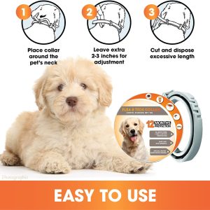 Dog Flea Collars – Flea Collars for Dogs Flea Treatment for Dogs up to 12 Months – Waterproof Dog Flea Collar – Dog Flea Treatment with 100% Natural Ingredients
