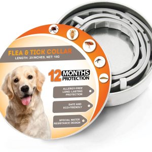 Dog Flea Collars – Flea Collars for Dogs Flea Treatment for Dogs up to 12 Months – Waterproof Dog Flea Collar – Dog Flea Treatment with 100% Natural Ingredients