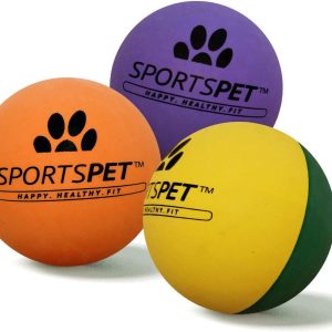 SPORTSPET High Bounce Boules 3 pack – Jouet pour Chien, High Bounce Balles pour chiens