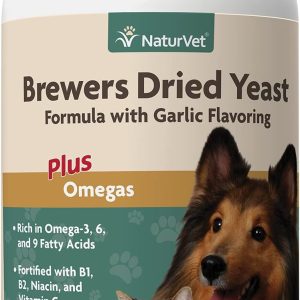 NaturVet Brewers Dried Yeast Formula with Garlic Dogs and Cats 1000 Count