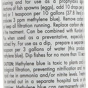 Kordon # à Sauce de Méthylène Blue-General Traitement prévention des Maladies pour Aquarium, 113,4 Gram,