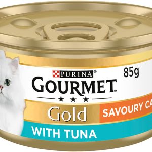 Gourmet Gold Tinned Cat Food Savoury Cake Thon 85g (Lot de 12)