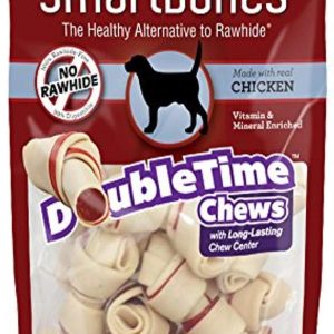 SmartBones DoubleTime Chicken Dog Chew Long Lasting Rawhide Free Mini 16Pack