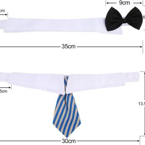 Shappy 3 Pièces Cravate Animaux Chien Cravate de Chat Ajustable Collier Cravate pour Animaux de Compagnie pour Petits Chiens Accessoires de Toilettage de Chiot