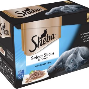 Sheba Select Slices Bac à nourriture pour chat Collection poissons en sauce 85 g