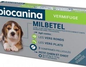 Biocanina Milbetel vermifuges pour petits chiens et chiots 2 comprimés