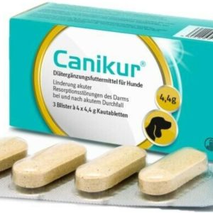 Canikur Complément diététique pour la régulation du fonctionnement intestinal des chiens – 1 boite de 12 x 4.4g comprimés